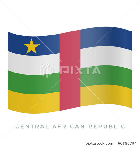 Central African Republic waving flag vector icon. Vector illustration isolated on white. Central African Republic waving flag vector icon. Vector illustration isolated on white. 60880794