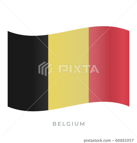 Belgium waving flag vector icon. Vector... - Stock Illustration ...