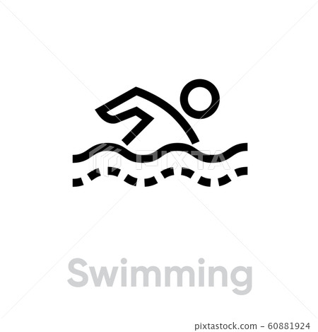 Swimming sport icons 60881924