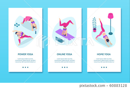 Yoga Isometric Vertical Banners 60883128