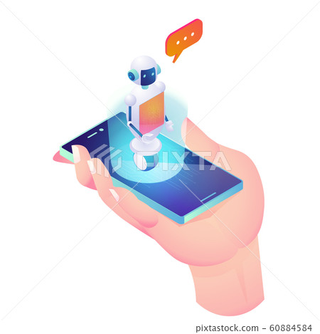 Illustration Inspired By Ai Assistant In Stock Illustration 60884584 Pixta