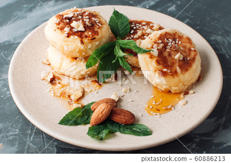 Cheesecakes,cottage cheese pancakes with 60886213