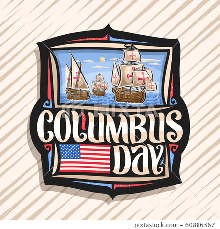 Vector logo for Columbus Day - Stock Illustration [60886367] - PIXTA