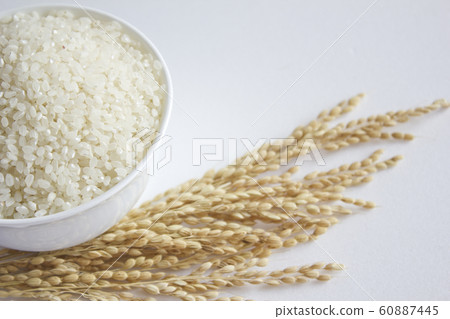 Rice grain and rice bowl 60887445