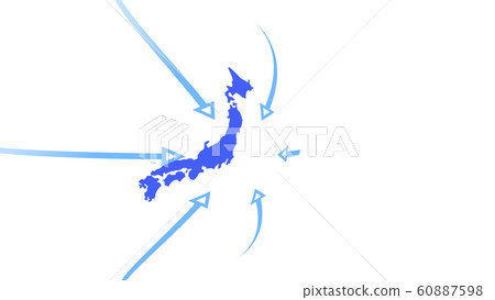 Arrow image heading to Japan 60887598