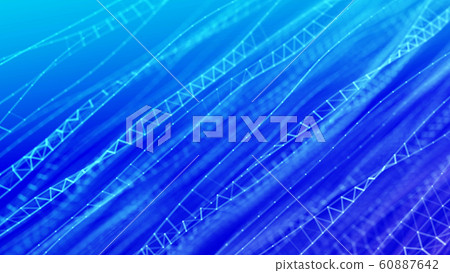 Music abstract background blue. Equalizer for music, showing sound waves with music waves. 60887642