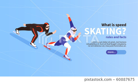 Speed Skating Web Banner Stock Illustration 60887675 Pixta