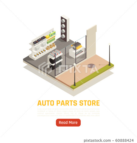 Car Parts Store Isometric 60888424