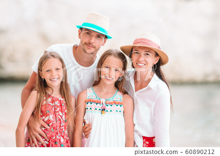 Young family on vacation have a lot of fun 60890212