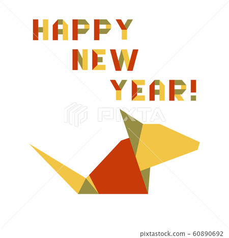 New year Rat symbol 2020 Chinese calendar origami 60890692