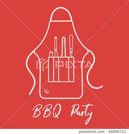 Barbecue apron, grill and barbecue tools Vector Barbecue apron, grill and barbecue tools Vector 60890722