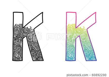K alphabet in English of 26 letters 60892280