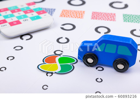 Visual acuity test table Landolt 60893216