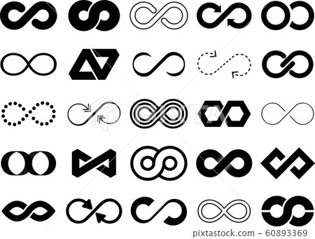Infinity icon set - Stock Illustration [60893369] - PIXTA