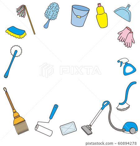 Cleaning Goods Set Frame Colorful Simple Stylish Cleaning Goods Set Frame Colorful Simple Stylish 60894278