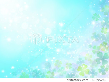 Soap bubbles and clover background 60895282