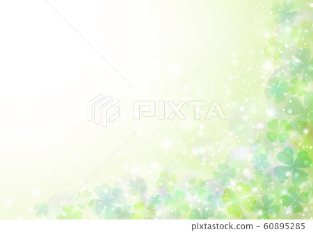 Soap bubbles and clover background 60895285