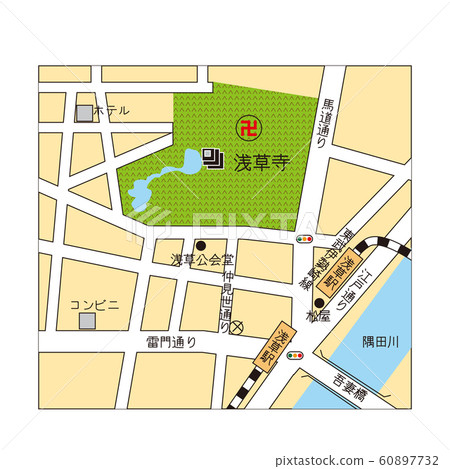 Map of Sensoji Temple Map of Sensoji Temple 60897732