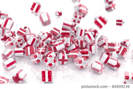 Falling Christmas gift boxes isolated on white background Falling Christmas gift boxes isolated on white background 60899236