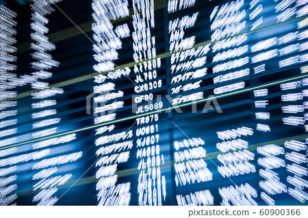 縮放機場出發的航班信息板 60900366