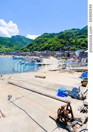 Summer fishing village scenery 60900840