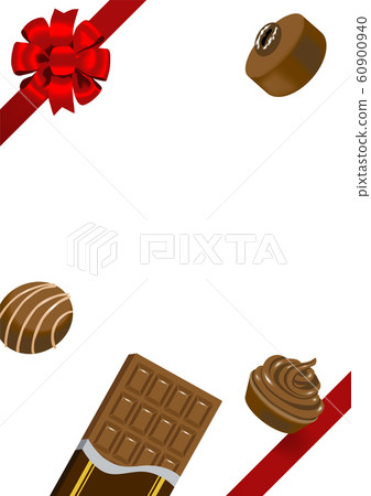 Valentine's Day background material Chocolate and ribbon frame Vertical A4 ratio-copy space Valentine's Day background material Chocolate and ribbon frame Vertical A4 ratio-copy space 60900940