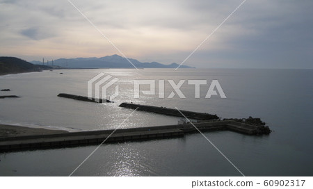 Sea of Japan and Yoneyama seen from the cape Sea of Japan and Yoneyama seen from the cape 60902317