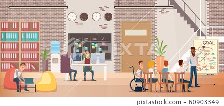Work Opportunities for Disabled Man Vector Concept Work Opportunities for Disabled Man Vector Concept 60903349