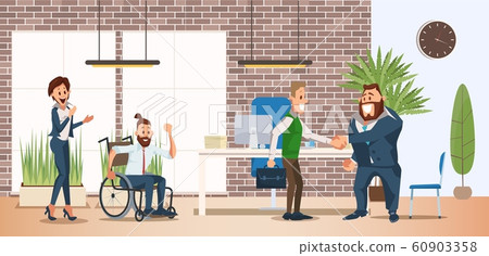Disabled Person Full Life Flat Vector Concept Disabled Person Full Life Flat Vector Concept 60903358