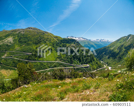 Summer landscape of Switzerland mountain nature 60903511