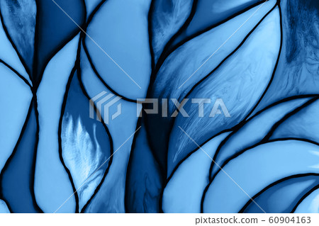 Photo of a small fragment of a beautiful stained glass in trendy blue color. Mockup for your design. Trendy background. Color of the year 2020 concept. Photo of a small fragment of a beautiful stained glass in trendy blue color. Mockup for your design. Trendy background. Color of the year 2020 concept. 60904163