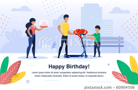 Child Happy Birthday Celebration Vector Banner 60904506