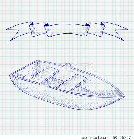 Boat. Hand drawn sketch 60906707