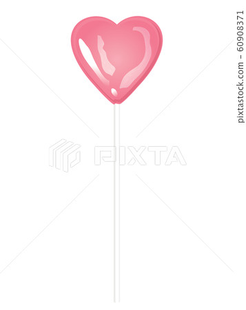 Pink heart lollipop Pink heart lollipop 60908371