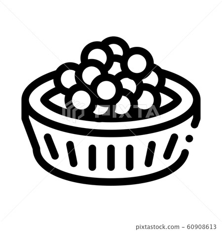 Caviar In Basket Icon Vector Outline Illustration Caviar In Basket Icon Vector Outline Illustration 60908613