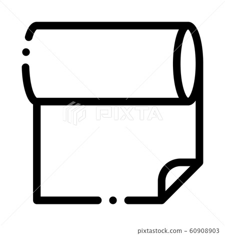 Fabric Roll Icon Vector Outline Illustration Fabric Roll Icon Vector Outline Illustration 60908903