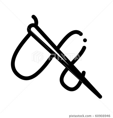 Needle And Thread Icon Vector Outline Illustration Needle And Thread Icon Vector Outline Illustration 60908946