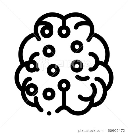 Brain Points Icon Vector Outline Illustration 60909472