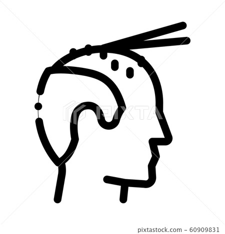Hair Extension Icon Vector Outline Illustration 60909831