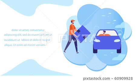 Vector People car Taxi, freight service transport 60909928