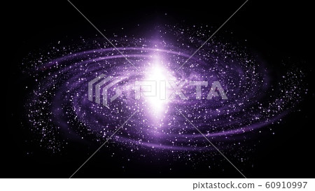 Illustration of spiral galaxy in deep space Illustration of spiral galaxy in deep space 60910997