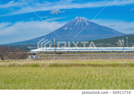 Shinkansen train. Fast bullet train, driving and 60911758