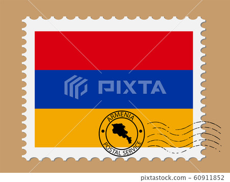 Armenia Flag Postage Stamp Vector illustration Eps Armenia Flag Postage Stamp Vector illustration Eps 60911852