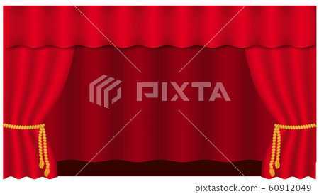 Theater curtain on white background. Theater 60912049