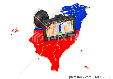 GPS navigation in Taiwan, 3D rendering 60912295