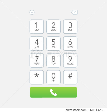 Smart phone Dial Keypad Screen Vector stock - Stock Illustration ...