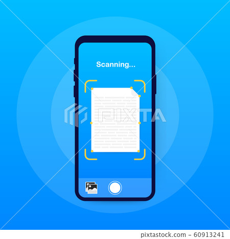 Text scan. Document scanner smartphone interface 60913241