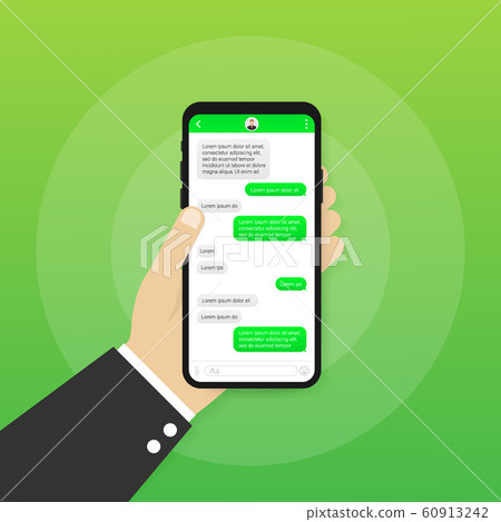 Chat Interface Application with Dialogue window. 60913242