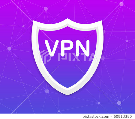 VPN Safety Shield sign. Vector illustration. 60913390