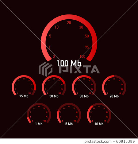 Set Speed test. Speedometer Internet Speed. 60913399